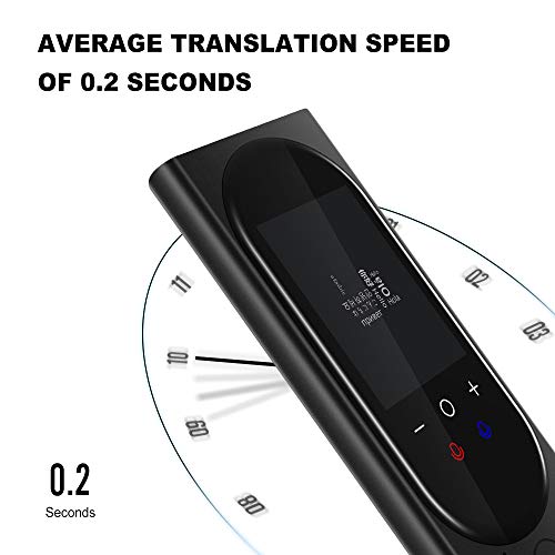 TESIYI Mini AI Translator Device with Camera Translation Function, 106 Languages Instant Two-Way Voice Translation, Noise-Cancelling … (Black)