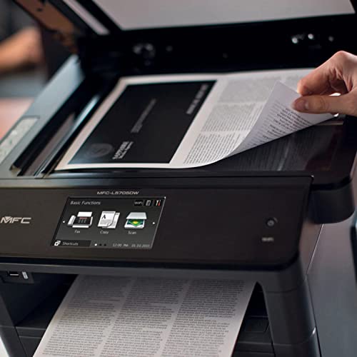 Brother MFC-L5705DWA All-in-One Wireless Monochrome Laser Printer - Print Copy Scan Fax - 42 ppm, 1200 x 1200 dpi, 3.7" Touchscreen LCD, 256MB Memory, Auto Duplex Printing, 50-Sheet ADF, Printer Cable
