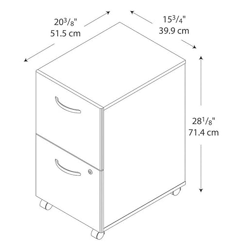 Scranton & Co 2Dwr Mobile Pedestal in Mahogany (Assembled)
