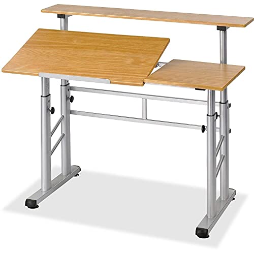 Height Adjustable Split Level Drafting Table - Rectangle - 47.25" X 29.75" Supplies Adjustable Desk Craft Table Drafting Table Office Furniture Drawing Supplies Desk Drawing Table