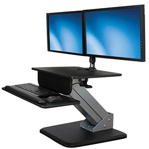 StarTech.com Dual Monitor Sit-to-Stand Workstation - One-Touch Height Adjustment