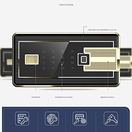 Jiaong Bedside Cabinet Safe,Smart Fingerprint Password Safes,Anti-Theft Hidden Safe,Double Alarm,for Home Office Hotel Business Jewelry Cash Use Storage Durable (Size : 45)