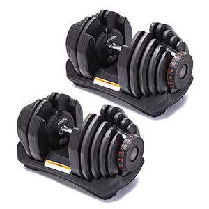 Timstono 90 lbs Adjustable Dumbbells Set of 2, 10-90 Lbs Adjustable Dumbbell Weight Set for Gym Work Out Home Strength Training, Fitness Dumbbell with Handle and Weight Plate.