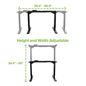 NavePoint Electric Height Adjustable Ergonomic Standing Desk Frame 2-Legs Workstation