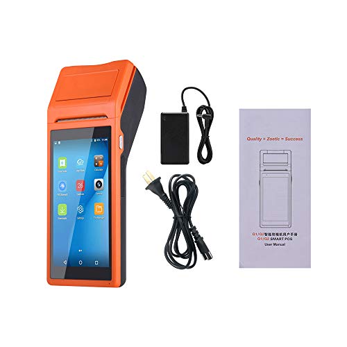 BISOFICE POS Receipt Printer, Android 6.0 OS Mobile POS, 58mm Receipt Printer, 5.45" Touch Screen PDA Printer Supports 3G WiFi BT4.0 USB OTG Bluetooth, Handheld POS Machine Terminal Printer