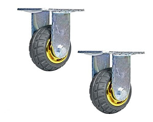IkiCk Office Castors 2pcs Rubber Wheels 6" 4" 5" 8" Furniture Caster Mute Trolley Flatbed Truck Directional Wheels