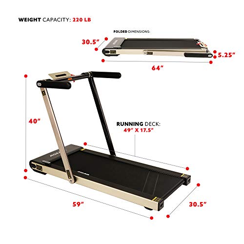 ASUNA Space Saving Treadmill, Motorized with Speakers for AUX Audio Connection - 8730G