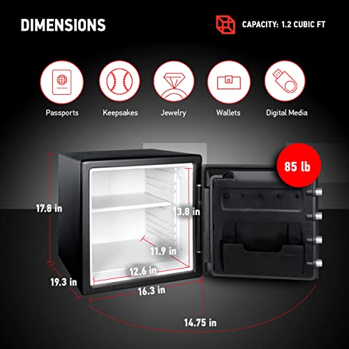 SentrySafe SFW123CS Lock Boxes Fireproof Waterproof, Dial Combination Safe