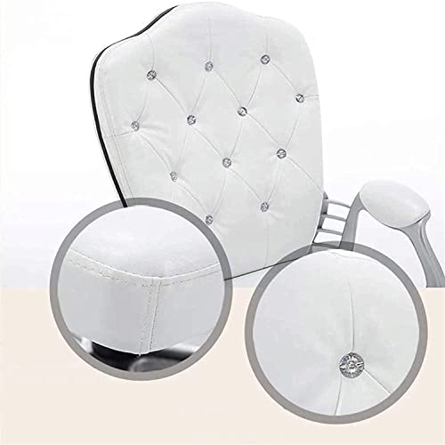 Generic Ergonomic Executive Office Chair White Leather Swivel Game Computer Managerial Boss