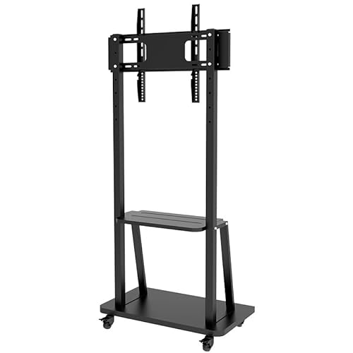 WAWJB Mobile TV Cart Stand Fits 32-65 Inch Free Lift TV Cart Stand