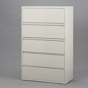 Scranton & Co 5 Drawer Lateral File Cabinet in Gray