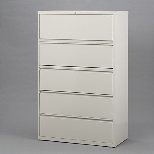 Scranton & Co 5 Drawer Lateral File Cabinet in Gray