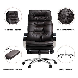 Kinnls Vane Massage Office Chair with Footrest