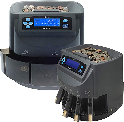 Nadex S540 Pro | Coin Counter, Sorter, and Wrapper | Sorts up to 300 Coins Per Minute | Comes with 48 Preformed Wrappers