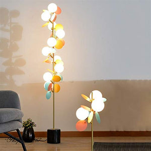 EESHHA Colourful Metal Flower Floor Lamp with Marble Base - 3 Heads