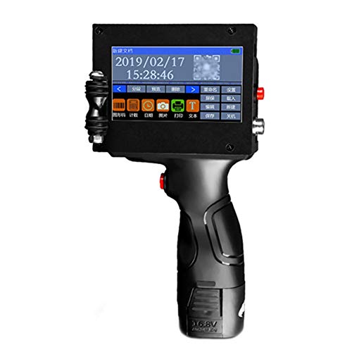 Portable Inkjet Code Printer HD - Label Printers Handheld Labelling Gun, Trademark Logo Barcode Graphic Date Coder Price Label Making Machine (Size : Machine)