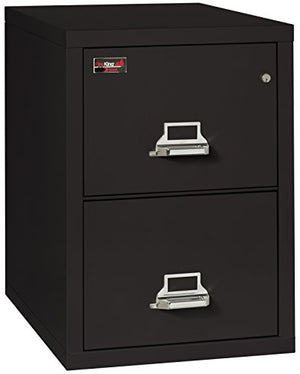 FireKing Fireproof 2 Hour Rated Vertical File Cabinet (2 Letter Sized Drawers, Black)