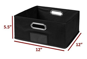 Niche PC8F4HPKTFBK Cubo Deluxe Storage Set with with Full and Half Size Cubes and Folding Bins, Truffle/Black