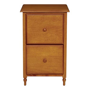 OSP Home Furnishings Knob Hill Collection File Cabinet for Letter Size Files, Antique Cherry Finish