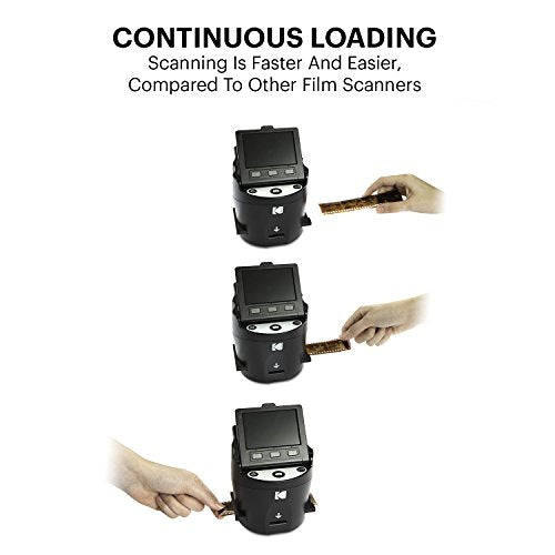 Kodak Scanza Film Scanner & Dock Printer Bundle - Scan, Save and Print Negatives & Slides to 4x6 Prints - Set Includes Kodak Printer Dock, Kodak Scanza Digital Film Scanner & 16GB SD Card w/Reader