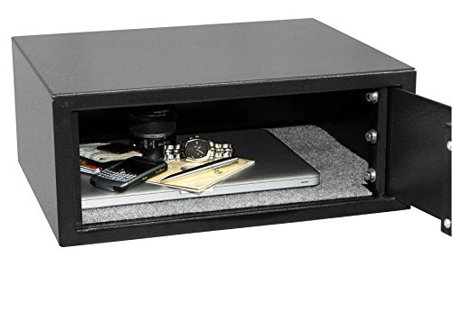 Honeywell Safes & Door Locks - 5105 Low Profile Steel Security Safe with Hotel-Style Digital Lock, 1.14-Cubic Feet, Black