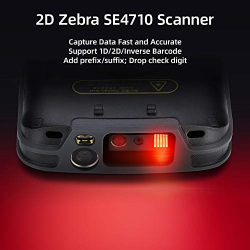 Pistol Grip Android Barcode Scanner MUNBYN with Zebra 2D/1D/QR Reader, IP65 Rugged Data Collector, 4G WiFi BT GPS Handheld Mobile Computer, 5.2'' IPS FHD Touch Screen for Warehouse Stock Inventory