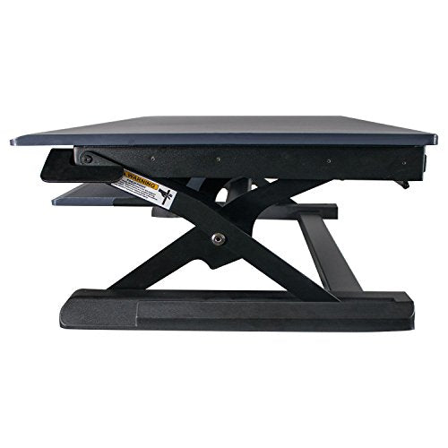 Heyesk Height Adjustable Standing Desk Converter Riser-Portable Desktop 37" Stand Up Workstation(Grey)