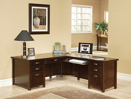 kathy ireland Home by Martin Tribeca Loft Cherry Right L-Shaped Desk