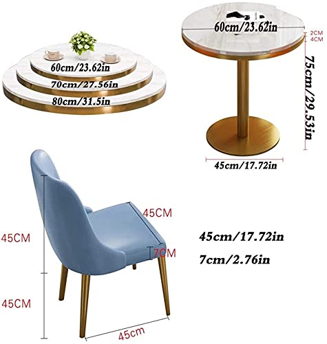 UsmAsk Office Business Hotel Lobby Reception Dining Table and Chair Set (Pink 80cm, Khaki 60cm)
