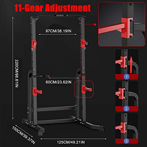 Bueuwe Power Tower Adjustable Height Workout Pull Up & Dip Station Multi-Function Home Gym Strength Training Fitness Equipment