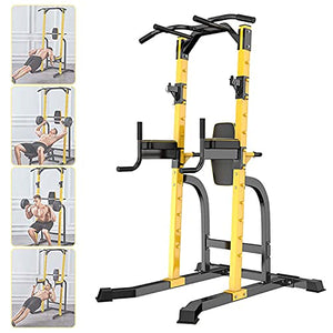 Bueuwe Power Tower Pull Up Bar Station Workout Dip Station Multi-Function Pull Up Tower with J Hook Home Strength Training Workout Equipment