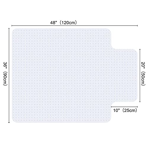 Generic Chair Mat Protector PVC Studded Back Low Pile Carpet 48"x36" - 8 Pack