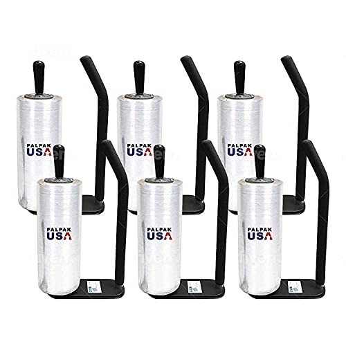 New! PalPak300 BACKSAVER - Best Selling Stretch Film Dispenser with Extended Handle, Industrial Strength for Packing Wrap, 6 Pack" Rolls with Tension Knob Adjustment Furniture, Boxes & Pallets