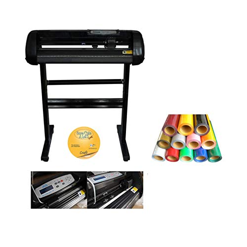 INTBUYING 6in1 Combo Heat Press Transfer Machine Vinyl Cutter Plotter Printer Paper HTV Plate Mug Tape T-Shirts Jigsaw Puzzle Business Bundle