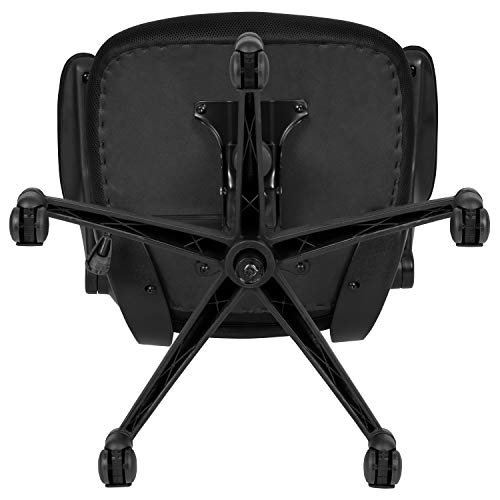 Flash Furniture Mid-Back Black Mesh Swivel Ergonomic Task Office Chair with Flip-Up Arms