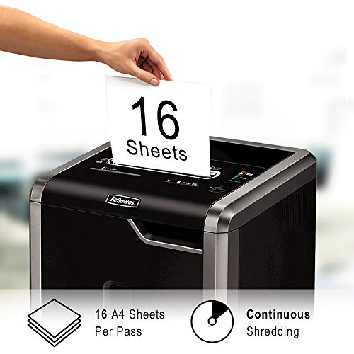 Fellowes Powershred 225Mi 100% Jam Proof 16-Sheet Micro-Cut Commercial Grade Paper Shredder (4620001)