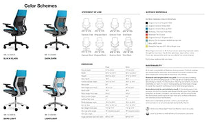 Steelcase Gesture Office Chair - Ergonomic Work Chair for Carpet - Comfortable Desk Chair - 360-Degree Arms - Licorice Fabric, Dark Frame