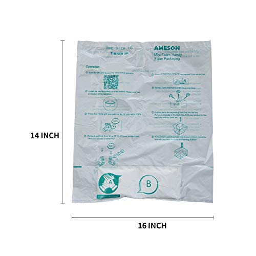 Foam bag For Packaging 100 PACK Handy Bags #10 14” x 16" Room Temperature Expanding Foam Bags 100 Pack