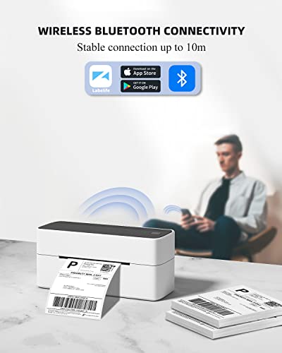 Bluetooth Thermal Label Printer, Phomemo Wireless Shipping Label Printer, Compatible with iPhone&Android&Mac and Windows, Widely Used for Amazon, Ebay, Shopify, Etsy, UPS, USPS, FedEx, DHL