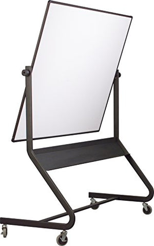 Best-Rite Euro Reversible Mobile Whiteboard, Porcelain Markerboard Both Sides, Panel Size 4 x 6 Feet (667RG-DD)