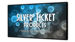 STT-169120-G Silver Ticket Thin Bezel 16:9 Aspect Ratio 4K Ultra HD Ready HDTV (6 Piece Fixed Frame) Projector Screen (16:9, 120", Grey Material)