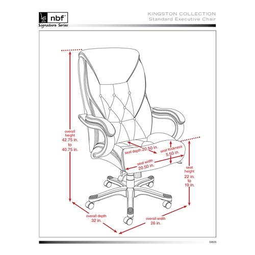 Standard Black Faux Leather Executive Chair - NBF Signature Series Kingston Collection