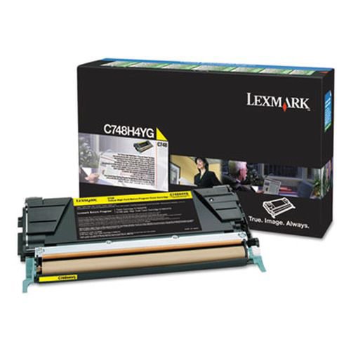 Lexmark High Yield Yellow Return Program Toner Cartridge for US Government, 10000 Yield (C748H4YG)