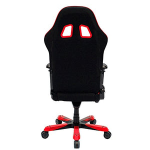 DXRacer OH/KS11/NR King Series Black and Red Fabric Gaming Chair - Includes 2 Free Cushions
