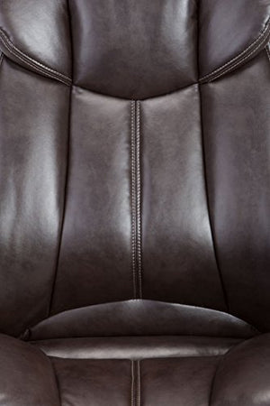 Christies Home Living Leather Comfortable Adjustable Chairs, Brown