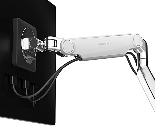 Humanscale M2.1 Adjustable Monitor Arm with Two-Piece Clamp Mount with Base - Black M21CMBBTB