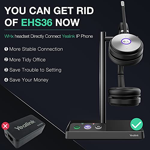 Yealink WH62 Wireless DECT Headset with Microphone - Teams Certified