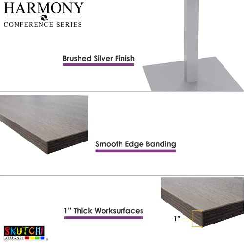 SKUTCHI DESIGNS INC. 16ft Large Rectangular Boardroom Table | Harmony Series | Modular Conference Table | Black Cypress