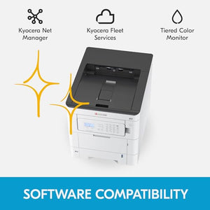 KYOCERA ECOSYS PA3500cx Color Laser Printer 37 ppm, 1200 dpi, Gigabit Ethernet, 5 Line LCD, 650 Sheet Capacity
