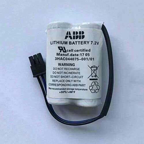 Lithium Battery Pack of 6 for ABB Robot CPU SMB - 7.2V 3600mAh (3HAC044075-001/01 ABBTA521 ABB3HAC16831-1)